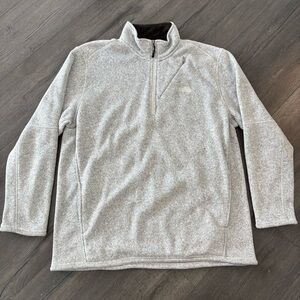 The North Face Men's 2XL 1/4 Zip Pullover Heathered Fleece Lined Sweater